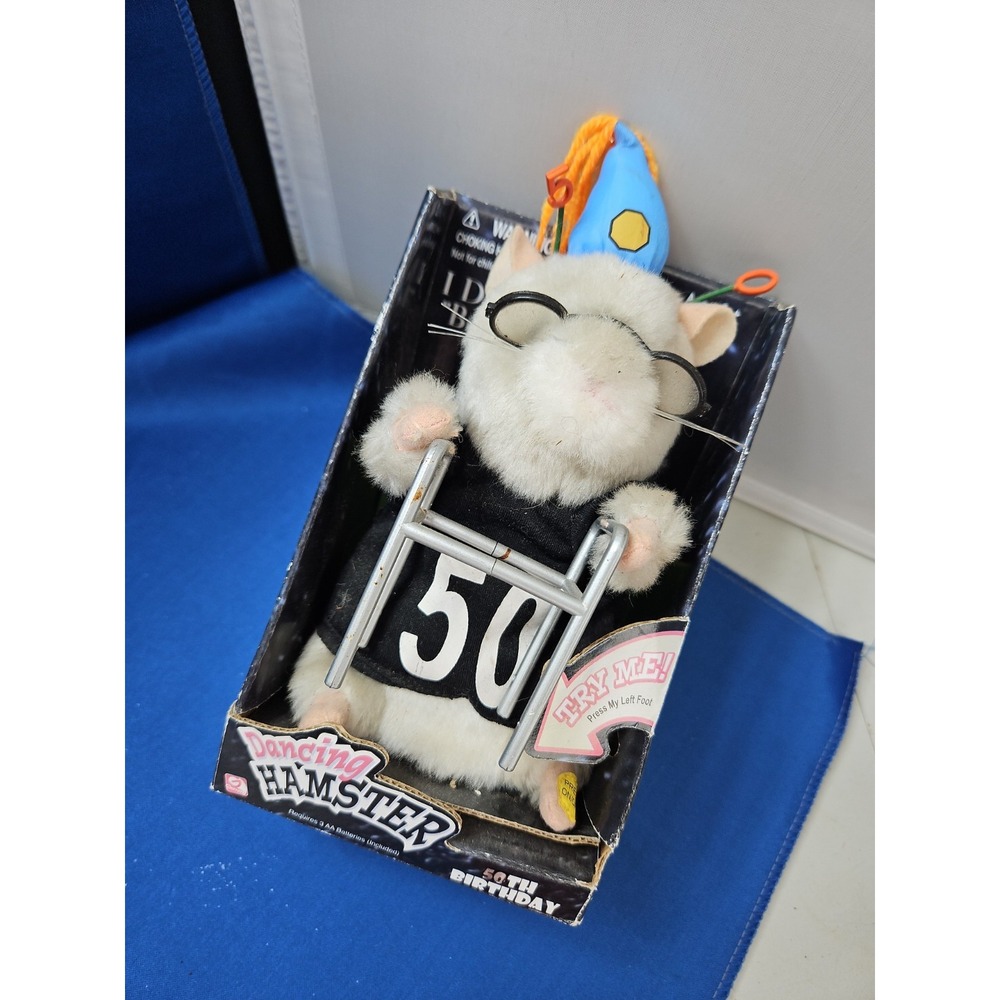 Gemmy Dancing Hamster 50Th Birthday Animated Singing Toy NEW